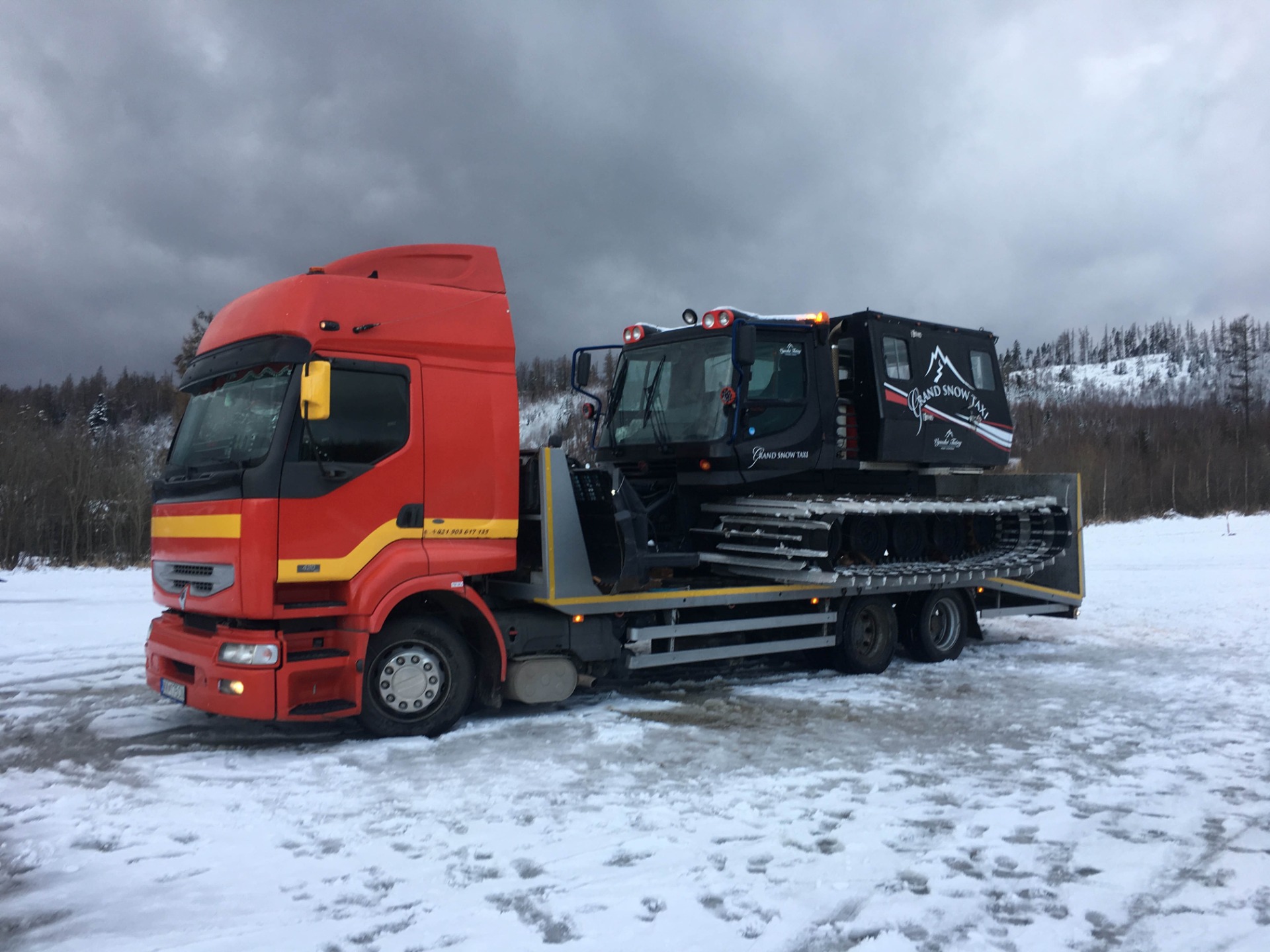 Odťahová služba aj pre ratrak 